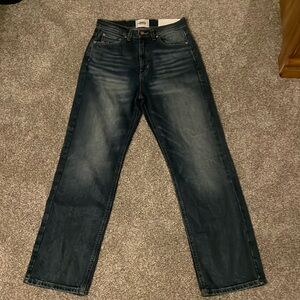 BDG brand-new dark blue jeans. Size - 28. Cowboy cut.
